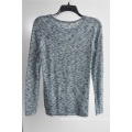 Ladies Linen Rayon Fancy Yarn Knit Pullover Sweater